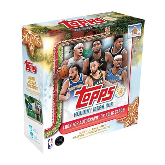 2025-2026 NBA karty Topps Basketball Holiday Mega Box