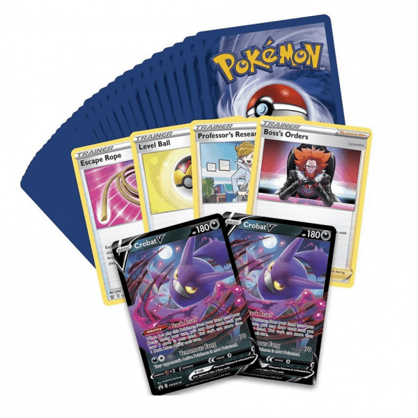 Sada trénerov a 2x karty Pokémon Crobat V zo Trainers Toolkit 2021