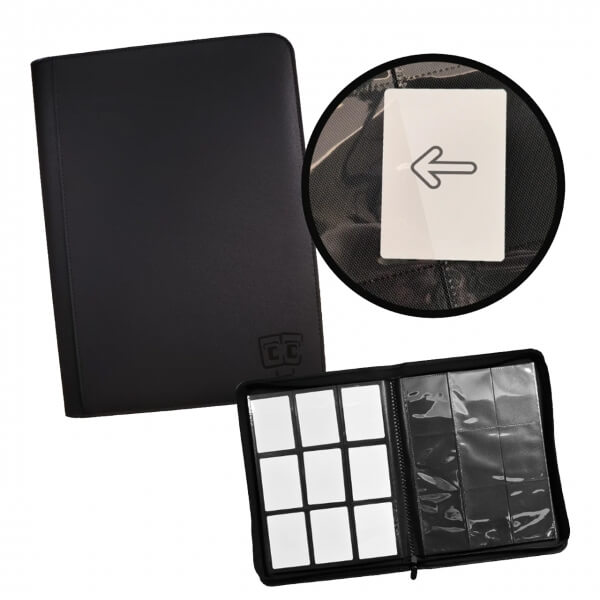 Album na karty TCG Guru 9-Pocket Zippered - Xenon Black
