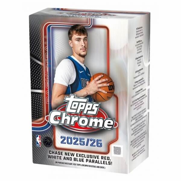2025-2026 NBA karty Topps Chrome Basketball Blaster Box