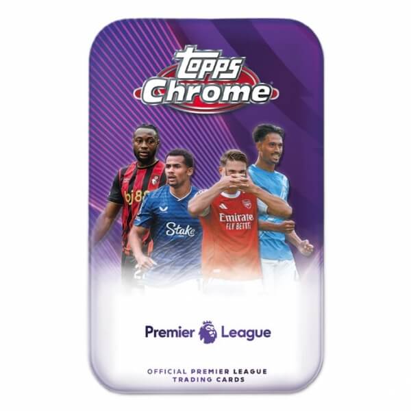 2025-2026 Topps Chrome Premier League Collector Tin - Futbalové karty