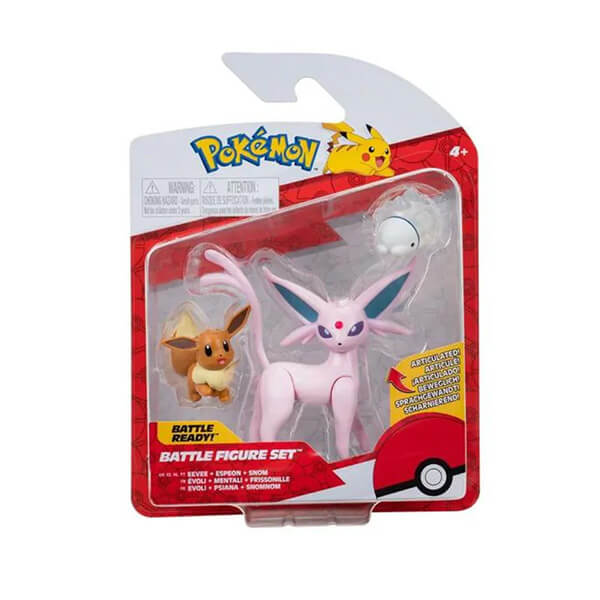 Pokémon akčné figúrky 3-Pack Eevee, Espeon a Snom - 5 cm