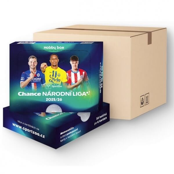 Futbalové karty Chance Národní Liga 2025-2026 Hobby case