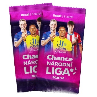 Futbalové karty Chance Národní Liga 2025-2026 Retail balíček