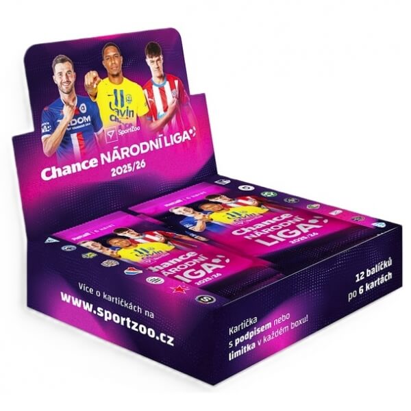 Futbalové karty Chance Národní Liga 2025-2026 Retail box