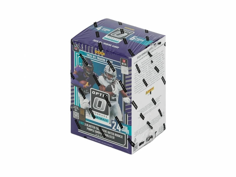 2025 Panini Donruss Optic Football Blaster Box (Purple Shock Parallels) - karty amerického futbalu NFL
