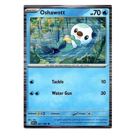 Pokémon promo karta Oshawott z kolekcie plagátov Black and White