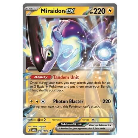 Karta Pokémona Miraidon ex z bojového balíčka Ligy