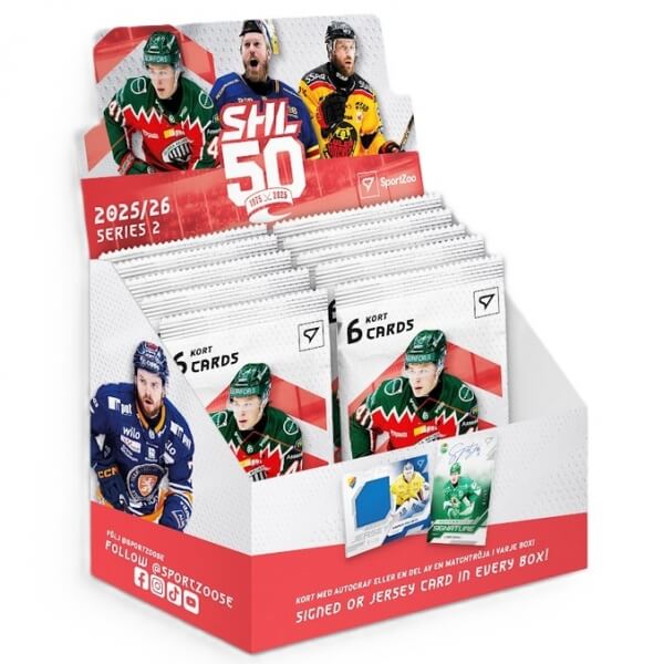 2025-2026 Svenska hockeyligan SHL 2. séria Retail Box - hokejové karty