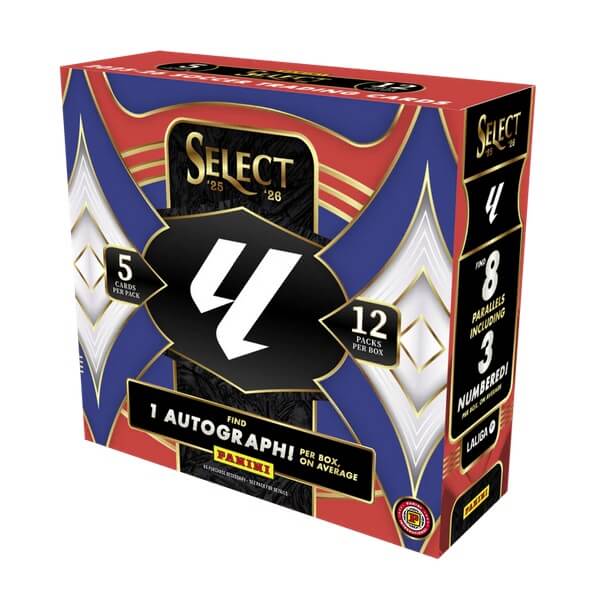 2025-2026 Panini Select La Liga Soccer Hobby International Box - futbalové karty