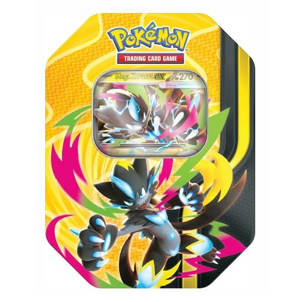 Plechovka Pokémon Mega Forces Tin – Mega Zeraora ex