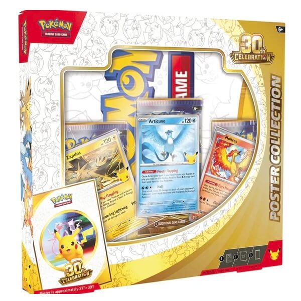 Pokémon 30th Celebration Poster Collection (1x plagát, 3x booster, 3x promo karta)