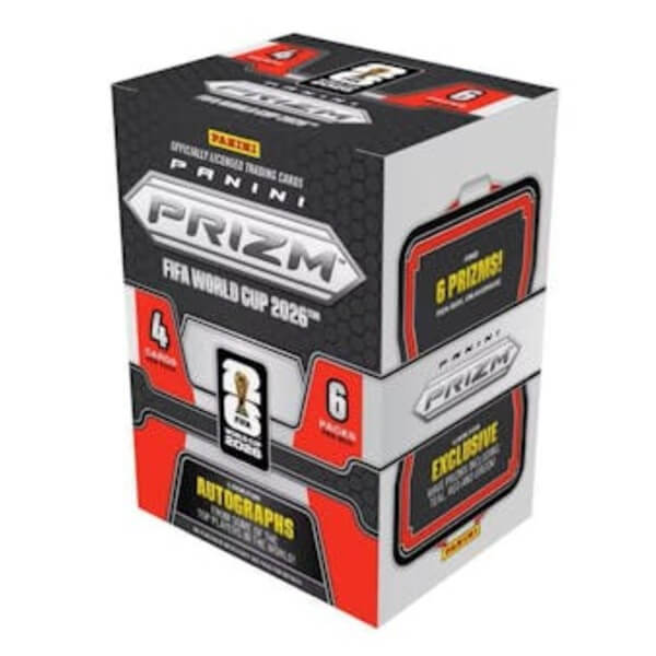 2026 Panini Prizm FIFA World Cup Soccer Blaster Box - Teal, Red, Green - futbalové karty