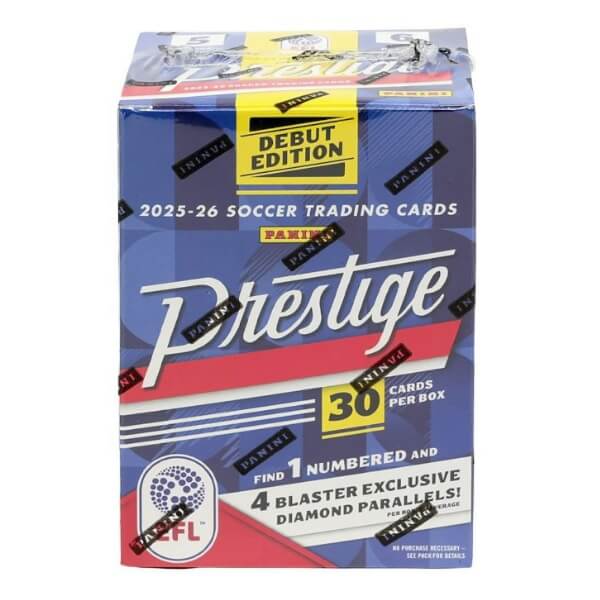 2025-2026 Panini Prestige EFL Soccer International Blaster Box - futbalové karty