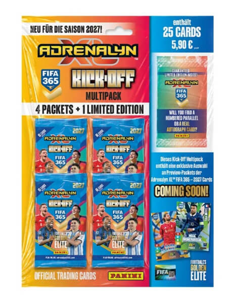 Panini FIFA 365 2026/2027 Adrenalyn XL Kick-Off Multipack – futbalové kartičky 
