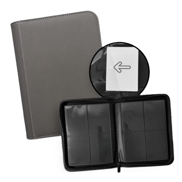 Album na karty TCG Guru Zip Binder 4-Pocket - Xenon Grey