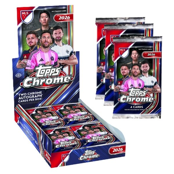 2026 Topps Chrome MLS Major League Soccer Hobby Box – futbalové kartičky