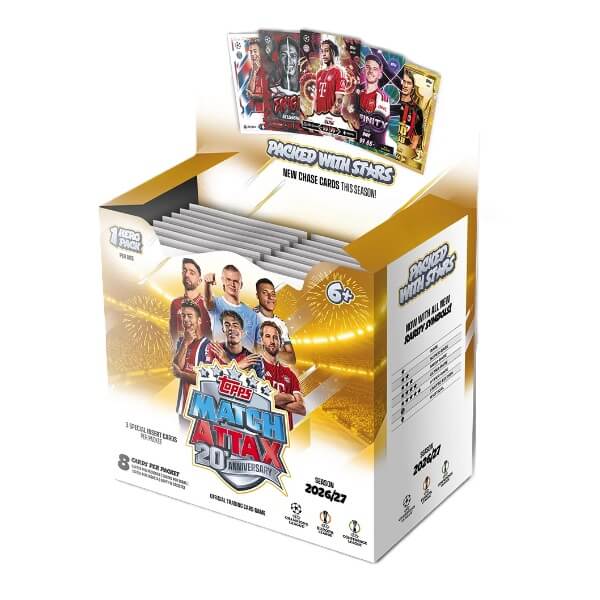 2026–2027 Topps Match Attax Booster Box – futbalové kartičky