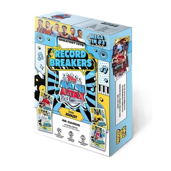 2026–2027 Topps Match Attax Mega Tin 3 Record Breakers – futbalové kartičky