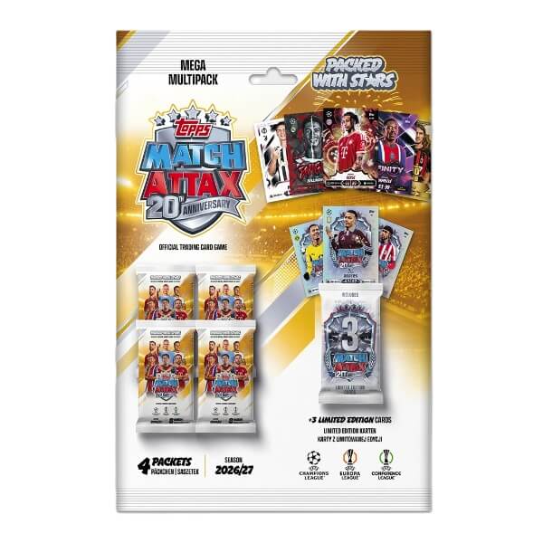 2026–2027 Topps Match Attax Mega Multipack – futbalové kartičky