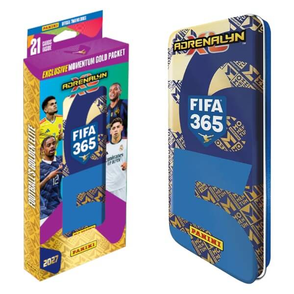 Panini FIFA 365 2026/2027 Adrenalyn XL plechová krabička Pencil Tin – futbalové kartičky 