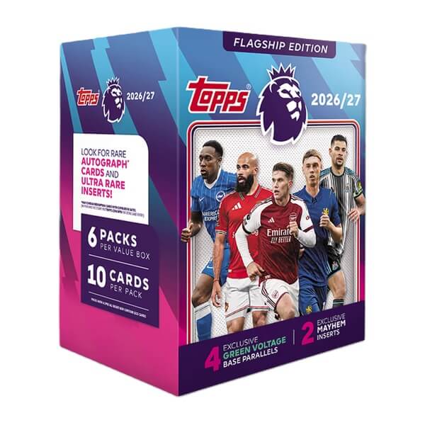 2026–2027 Topps Flagship Premier League Blaster Box – futbalové karty