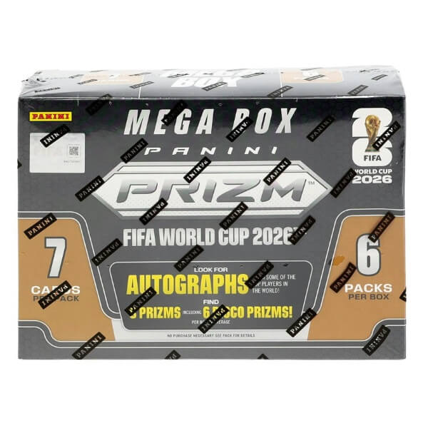 2026 Panini Prizm FIFA World Cup Soccer Hobby Mega Box - futbalové karty