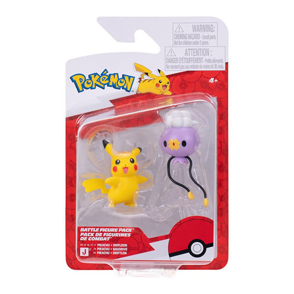 Pokémon akčné figúrky Pikachu a Drifloon - 5 cm
