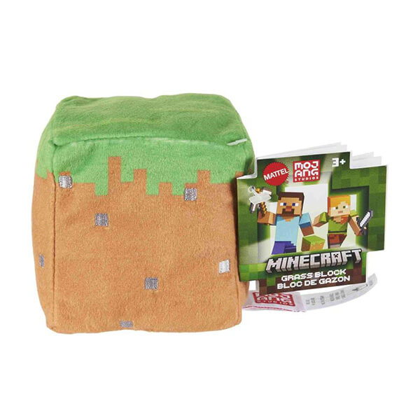 Minecraft plyšák kocka - Grass Block - 7,5 cm
