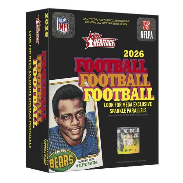 2026 Topps Heritage Football Mega Box – karty NFL