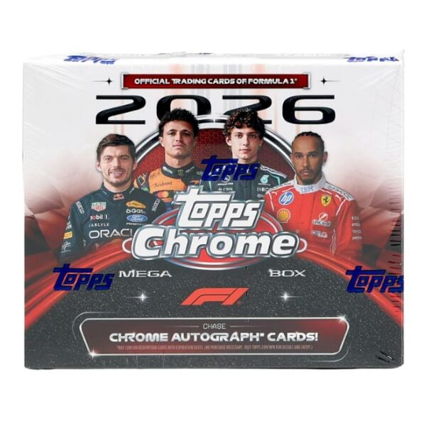 2026 Topps Chrome Formula 1 Mega Box – karty F1