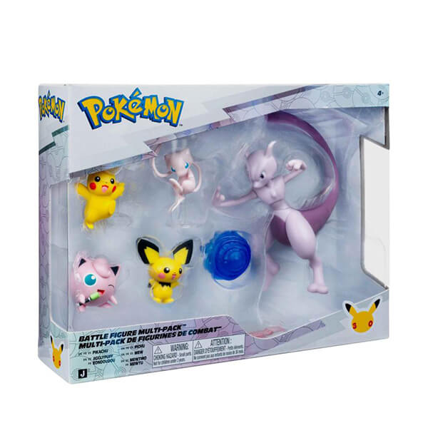 Akčné figúrky Pokémon 5-Pack (Pikachu, Pichu, Mew, Jigglypuff a Mewtwo)