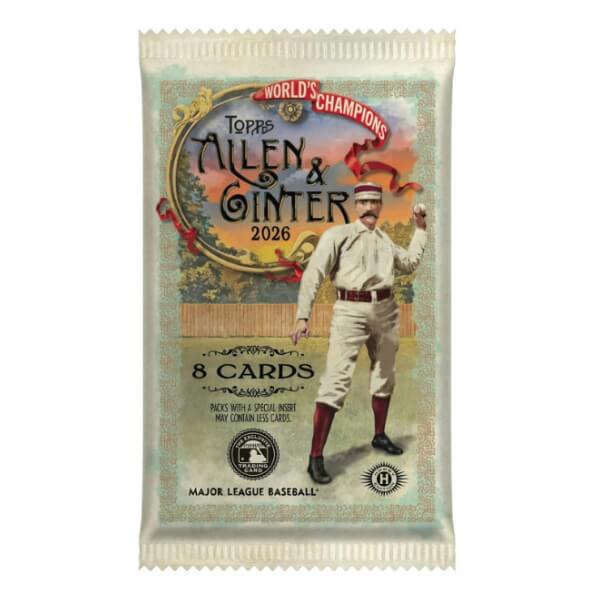 2026 Topps Allen and Ginter Baseball Hobby Balíček – karty MLB a celebrít