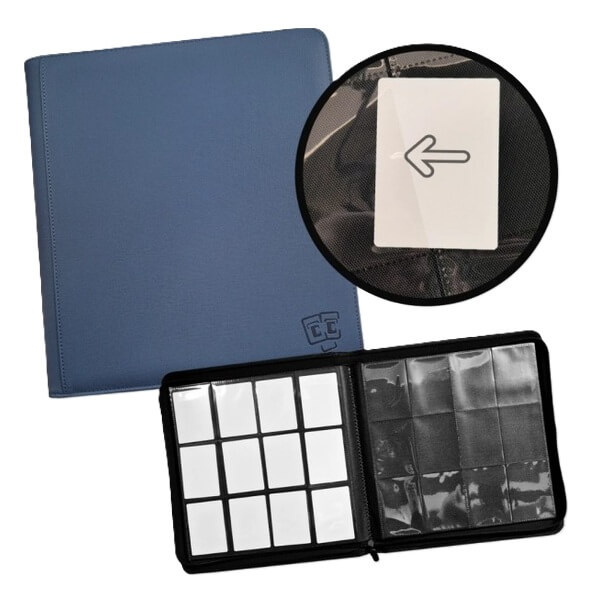 Album na karty TCG Guru 12-Pocket Zippered - Xenon Blue na 480 kariet