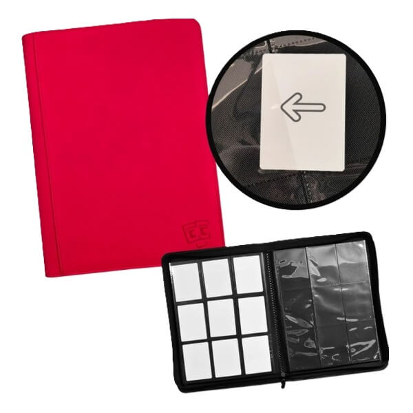 Album na karty TCG Guru 9-Pocket Zippered Xenon Red