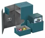 Krabička Ultimate Guard Flip´n´Tray Deck Case 80+ Standard Size XenoSkin Petrol Blue - všechny komponenty