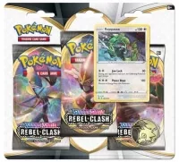 Pokémon Sword and Shield- Rebel Clash 3 Pack Blister - Rayquaza