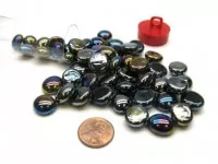 Chessex Glass Gaming Stones Tube Black – 40 ks - žetony