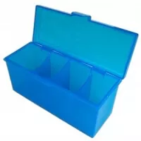 Blackfire 4-Compartment Storage Box - Blue - otevřená krabička