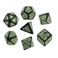 Sada kostek Call of Cthulhu 7th Edition Dice Set Black and Green - kostky