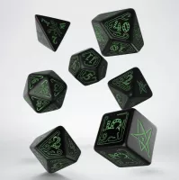 Sada kostek Call of Cthulhu Dice Set Black and Green - kostky