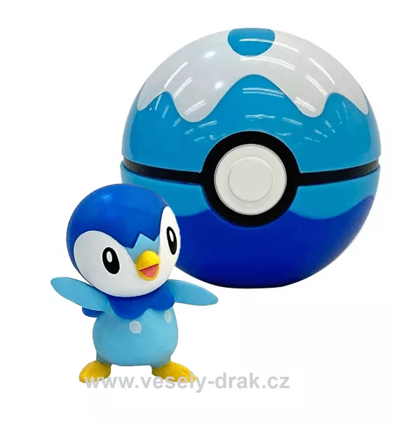 Pokémon Clip and Go Dive Ball - figurka Piplup