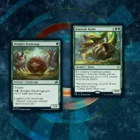 Magic the Gathering Magic 2021 Core Set Arena Starter Kit - hlavní karty ze zeleného balíčku