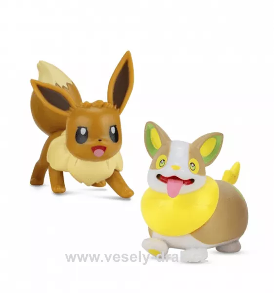 Pokémon akčná figúrka Eevee a Yamper 5 cm