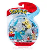 Pokémon akční figurky Vaporeon, Mimikyu a Gible