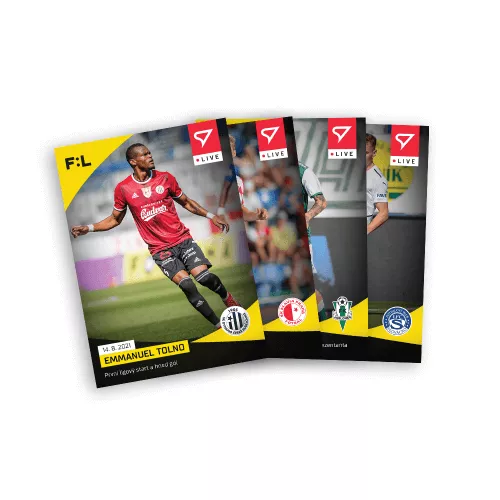 Futbalové karty Fortuna Liga 2021-22 - Live Set 4. kola (4 karty)