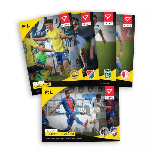 Futbalové karty Fortuna Liga 2021-22 - Live Set 6. kola (5 kariet)