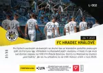Fotbalove karty Fortuna Liga 2021-22 - L-002 FC Hradec Kralove zadni strana