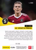 Fotbalove karty Fortuna Liga 2021-22 - L-003 AC Sparta Praha zadni strana