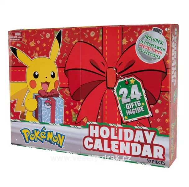 Pokémon adventný kalendár (16 figúrek Pokémon - 5 cm)